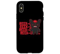 Fuggler Reek-O Negro Peludo Fuggs Monstruo Texto Carcasa para iPhone X/XS