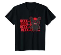 Fuggler Reek-O Negro Peludo Fuggs Monstruo Texto Niños Camiseta
