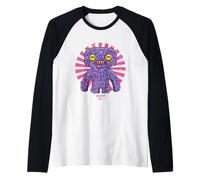 Fuggler Squidge Laboratory Misfits Retro Japonés Texto Camiseta Manga Raglan
