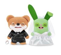 Fuggler Wedding Fuggs Peluches de 23 cm Pack de 2 por ZURU - Funny Ugly Monster de Peluche con Dientes Humanos y Anillo Dental, Peluches Coleccionables para Niños, Preadolescentes