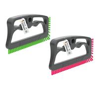 FUGINATOR® Cepillo para juntas gris/verde y gris/rosa - Limpieza de juntas en baño, aseo, cocina, etc. - Azulejos y suelos - Práctico cepillo