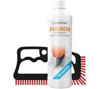 FUGINATOR® Cepillo para juntas negro/rojo, incluye limpiador de juntas de 250 ml, juego de limpieza de juntas, cepillo para limpieza de juntas en el baño, la cocina y el hogar