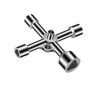 FUGLUS 1 pieza 4 vías 5 dimensión interior 7 mm/10 mm/12 mm/13 mm/18 mm llaves triangulares llaves para caja eléctrica, gas, agua, contador de electricidad, caja de armario