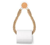 FUGLUS 1 pieza Portarrollos de Papel higiénico Cuerda Vintage Soporte para Toallas sin taladrar para baño decoración Vintage Cuerda Industrial(Transparente)