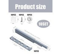 FUGLUS 10 piezas Cierre Magnético Captura Magnética para Abre y Cierra la Puerta con un solo empuje