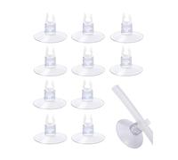 FUGLUS 10 piezas de pinzas con ventosa para acuario, soportes con ventosa para acuario, soportes con ventosa transparentes para acuario con manguera, adecuados para mangueras de 5-6 mm