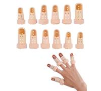 FUGLUS 12 Piezas Ferula Dedo Férula Ajustable para Dedos Protector Dedos Mano Ferula Dedos Mano Férula Dedo Plástica Para Dedos Rotos Enderezamiento De Artritis, Inmovilización De Nudillos
