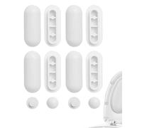 FUGLUS 12pcs Parachoques De Asiento De Inodoro, Parachoques del Asiento del Agua Juego De Almohadillas para Cubrir De Baño, Accesorio De Parachoques para Inodoro Amortiguador para Reducir Ruido