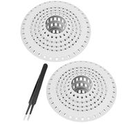 FUGLUS 2 coladores de silicona para el pelo con ventosa,colador de ducha universal como atrapa el pelo de cocina silicona para bañera,lavabo y cocina,protección contra obstrucciones contra - Blanco