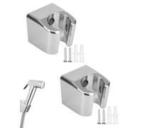 FUGLUS 2 pcs Soporte Alcachofa Ducha, Soporte Para Ducha de Baño con Tornillos, Plateado Soporte de Ducha Pared, para Colocar Cabezales Ducha y Barras Ducha Baños