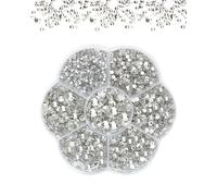 FUGLUS 2500 diamantes de imitación AB termoadhesivos para tela,7 Tamaños (1,5-4,8 mm),Para manualidades Ropa DIY Decoraciones