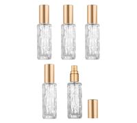 FUGLUS 5 botellas mini de recambio para perfume,atomizador de perfume de viaje recargable de 10 ml,atomizador de perfume de viaje,atomizador de bolsillo portátil,botella pequeña de perfume para bolsos