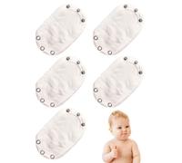 FUGLUS 5 Piezas Extensor Body Bebe Algodón Ajustable Extensor de Ropa de Bebé Extensor Entrepierna para Bebés para Recién Nacidos Niños y Niñas