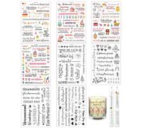 FUGLUS 8 Piezas Pegatinas Cumpleaños,Happy Birthday Stickers Feliz Cumpleaños,Elegantes Pegatinas Album Fotos,Stickers para Botella Impermeable,Pegatina Adhesivas Decorativas,Calcomanias para Movil