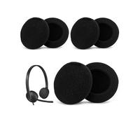 FUGLUS Almohadillas para auriculares Logitech, fundas protectoras para auriculares - Almohadillas de espuma, adecuadas para Logitech H390/H330/H340/H600/H609/H760 (3 pares, Φ5cm, negras)