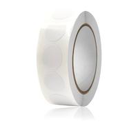 FUGLUS Pegatinas redondas de 13 mm, color blanco, rollo de pequeños puntos adhesivos, codificación de colores, pegatinas de círculos, resistentes a la intemperie, 1000 unidades