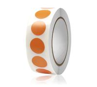 FUGLUS Pegatinas redondas de 13 mm, color naranja, autoadhesivas, pequeños puntos adhesivos, códigos de colores, pegatinas de círculos, resistentes a la intemperie, 1000 unidades