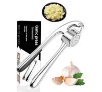 FUGLUS Prensa de ajos apta para lavavajillas,prensa de ajo con mango fácil de presionar,práctico utensilio de cocina,trituradora de ajos y jengibre sin pelar,prensa profesional de ajos y jengibre