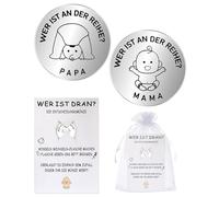 FUGLUS Regalos para futuros padres o madres, futuras madres o futuras papás, regalo para futuros padres, regalo para futuros padres, moneda de decisión mamá papá