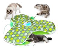 FUGODIWI Juguete interactivo para gatos autoempleo, juguete eléctrico de inteligencia para gatos con plumas extraíbles, juego de captura automática de ratones, carga USB