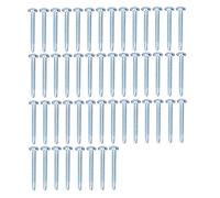 Fugooky 50pcs Tornillo autoiminimentador Cross Cross Zinc Acero de acero de carbono Hardware 4.8x38 mm (Round Head)
