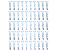 Fugooky 50pcs Tornillo de autoiminición de acero de carbono de acero de carbono 4.2x19 mm kit de fijación para reparación (Flat Head)