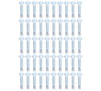 Fugooky 50pcs Tornillo de autoiminición de acero de carbono de acero de carbono 4.2x19 mm kit de fijación para reparación (Round Head)