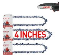 FuGuiB 4 Pulgadas Cadena Motosierra, 1/4"LP 1,1 mm 28 Eslabones 10 cm, 3Pcs