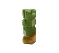 FUHAI-666 Florero Florero de diseño Lujo Ligero la decoración del Arte Sala Estar Cristal Color Dual gradiente(Green,Medio)