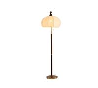 FUHAI-666 Lámparas de pie Pumpkin Lamp Shade Vintage Floor Lamp Study Bedroom Bedside Decoration Living Room Sofa Beside Standing Lamps Lámpara de pie