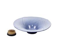 FUHAI-666 Platillo para Plantas Bandeja de Goteo cerámica imitación Antigua for Escritorio, Ideal for arreglos Florales en Interiores y Exteriores (Kenzan)