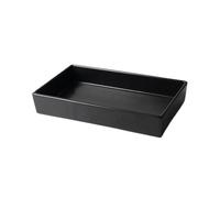 FUHAI-666 Platillo para Plantas Plato Rectangular Minimalista de cerámica for arreglos Florales, Bandeja for Recoger el Goteo Plantas en hogar(Negro)