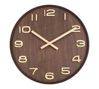 FUHAI-666 Reloj de Pared Minimalist Wall Clock for Living Room Vintage-Style Wooden(16inch)
