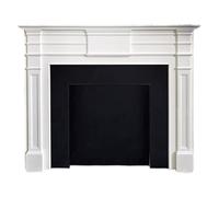 FUHAI-666 Revestimiento de Estufa de Chimenea eléctrica Chimenea Blanca de Madera Maciza Abedul, Marco Decorativo for Chimenea con Paneles