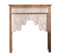 FUHAI-666 Revestimiento de Estufa de Chimenea eléctrica Estante de repisa Chimenea Madera Blanca Vintage, Marco Granja desgastada