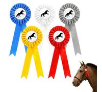 FUHAMJ 5 Piezas Lazo De Torneo, Unidades Escarapelas De Premios, Hobby Horse Accesorios De Caballo Divertidos, Cintas De Torneo Cintas Para Eventos Deportivos, Rosetas Para (B)