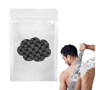 FUHAMJ Toalla Exfoliante Antibacteriana Para Ducha, Peeling Cuerpo De Duche, Toalla Exfoliante De Ducha, Loofah Schwamm Für Männer Fraue (Negro)