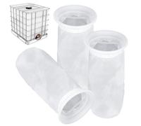 Fuhesgu 3 Pcs Filtro de Tapa IBC Filtro Nylon Deposito IBC Filtro Tanque IBC Filtro Agua de Lluvia Bolsa Colador de Malla Fina Filtro 200 para Filtrar el Agua de Tanque IBC, Reutilizable y Lavable