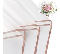 FUHITIM 20 hojas de papel de regalo de flores - Papel de embalaje de ramo floral impermeable para manualidades, suministros de floristería, papel de embalaje para regalo de cumpleaños de boda (color