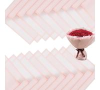 FUHITIM 20 hojas de papel de regalo de flores, papel de embalaje de regalo floral impermeable para manualidades, suministros de floristería, papel de embalaje para boda, regalo de cumpleaños (rosa