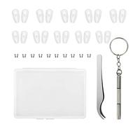 Fuhjythy 10 Pares de Almohadillas Nasales de Silicona para CáMara de Aire, Kit de ReparacióN de Gafas, Tornillos para Gafas y Mini Destornillador