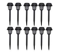 Fuhjythy 12 Piezas de Mosquitos Solar Trampa de Mosquitos LáMpara de JardíN Impermeable del Hogar