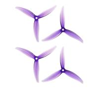 Fuhjythy 4 Piezas MCK 3-Blade PC Propeller 5.1 Pulgadas 2CW + 2CCW Drone Propeller para FPV Freestyle Juicy Sbang Drones DIY Piezas Púrpura