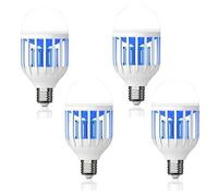 Fuhjythy 4PCS 110V 2 en 1 Light Zapper LED Bombilla Mosquito Fly Insect Bulb Lamp