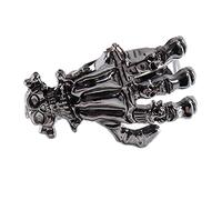 Fuhjythy 6 Piezas Anillo de Servilleta del DíA del Fantasma de Halloween Servilleta de Metal Negro BotóN de Tela Anillo de Servilleta DecoracióN de Escritorio