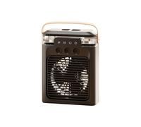 Fuhjythy Aire Acondicionado Portátil Ventilador de Refrigeración Mini Enfriador de Aire Evaporativo con Luz LED de 7 Colores 3 Boquillas para Mesa de Noche de Escritorio-e