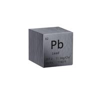 Fuhjythy Bloque de Metal de 1 Pulgada, Bloque de Elementos de Alta Densidad de Metal Puro, para Colecciones de Elementos, Material de Experimento de Laboratorio, Pb