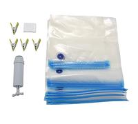 Fuhjythy Bolsas Sous Vide Reusable-30 De Sous Vide + Sous Vide Clips, Selladora De Bolsas Sous Vide,De Almacenamiento con Bomba De Mano De Vacío para Bolsas De Almacenamiento para Comida