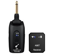 Fuhjythy de Guitarra Inalámbrico Recargable 2.4G Transmisor Receptor de Guitarra Digital para Accesorios de Violín, Bajo y Guitarra Eléctrica
