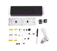 Fuhjythy Kit Electrónico de Bricolaje Digital RGB Colorido LED Despertador Suite 4 Dígitos Fecha Temperatura Reloj Soldadura Proyecto Práctica,C